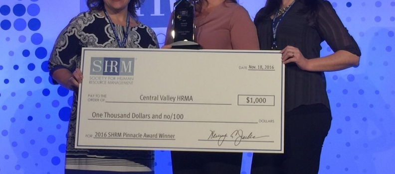 CVHRMA Wins Prestigious Pinnacle Award!!